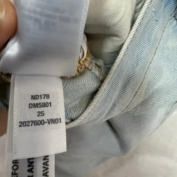 NWT Madewell 25 XS Relaxed Denim Shorts Essen Wash Distressed Retro Summer Cute - Picture 10 of 11